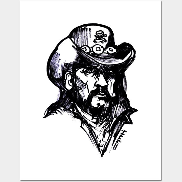 Lemmy Kilmister RIP Wall Art by sketchnkustom